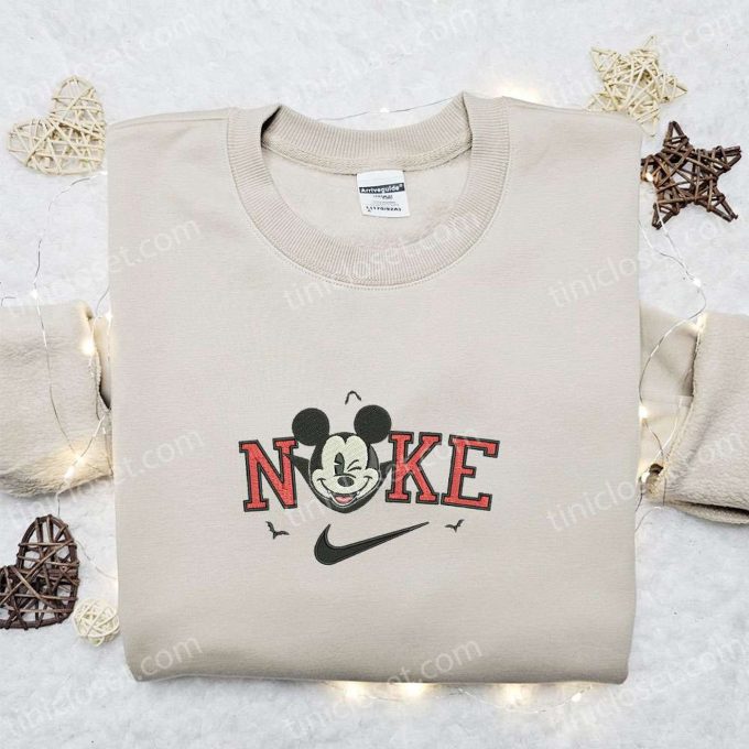 Nike x Mickey Dracula Embroidered Shirt: Disney Halloween Inspired Design