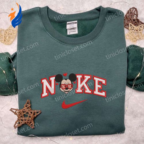 Nike x Mickey Heart Glasses Shirt & Disney Characters Hoodie: Best Valentine s Day Gift Ideas