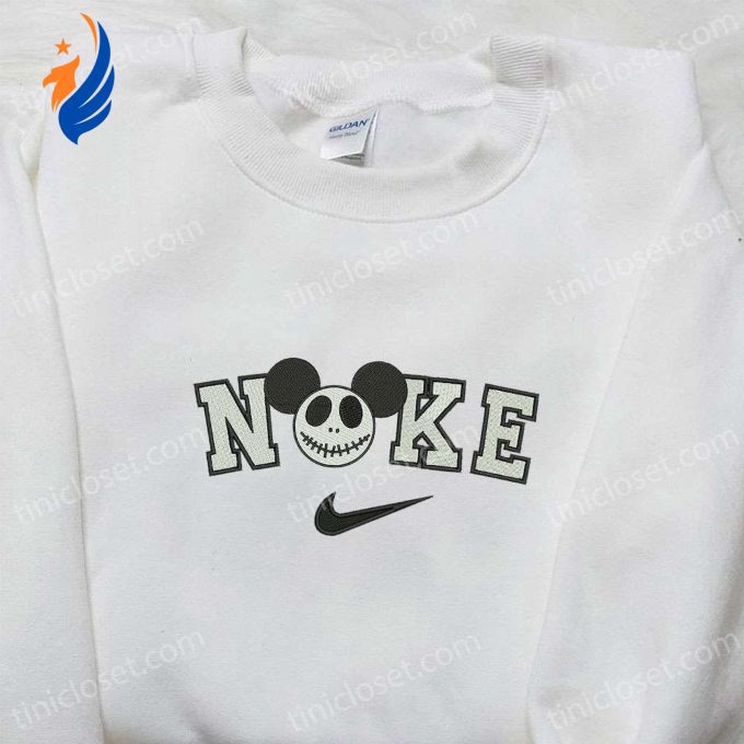 Nike x Mickey Jack Skellington Embroidered Shirt – Disney Halloween Inspired Design for the Ultimate Fan Nike x Mickey Jack Skellington Embroidered Shirt – Disney Halloween Inspired Design for the Ultimate Fan