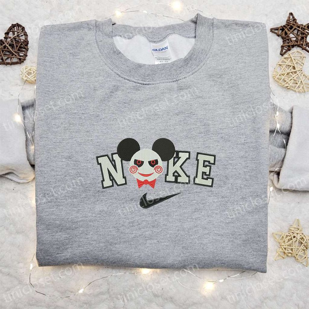 Nike x Mickey Jigsaw Stitch Embroidered Shirt: Disney Halloween Inspired Design Nike x Mickey Jigsaw Stitch Embroidered Shirt: Disney Halloween Inspired Design