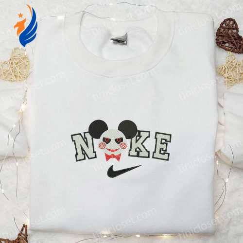 Nike x Mickey Jigsaw Stitch Embroidered Shirt: Disney Halloween Inspired Design