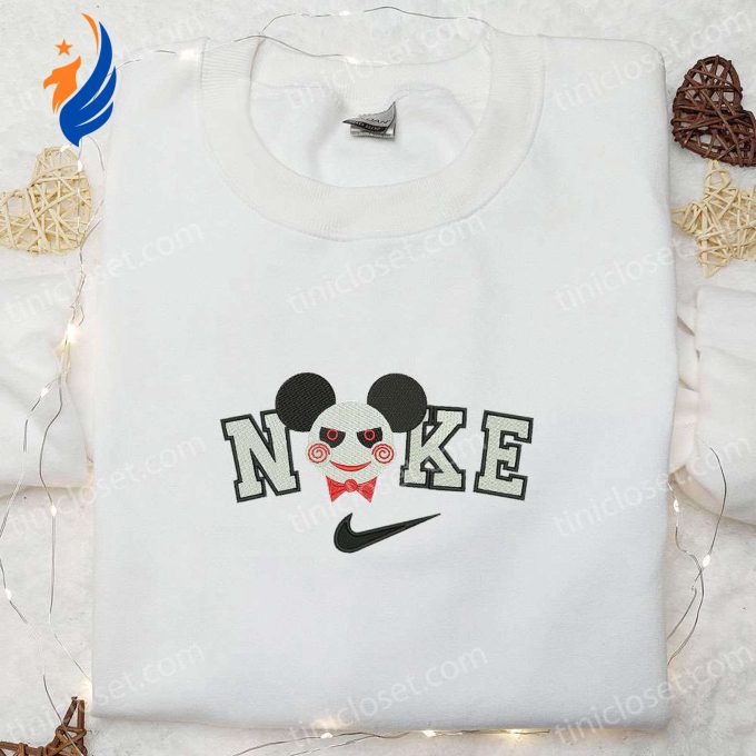 Nike x Mickey Jigsaw Stitch Embroidered Shirt: Disney Halloween Inspired Design