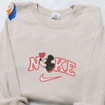 Nike x Mickey Kiss Heart Embroidered Shirt & Disney Characters Hoodie: Perfect Valentine’s Day Gift Ideas
