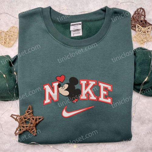 Nike x Mickey Kiss Heart Embroidered Shirt & Disney Characters Hoodie: Perfect Valentine’s Day Gift Ideas