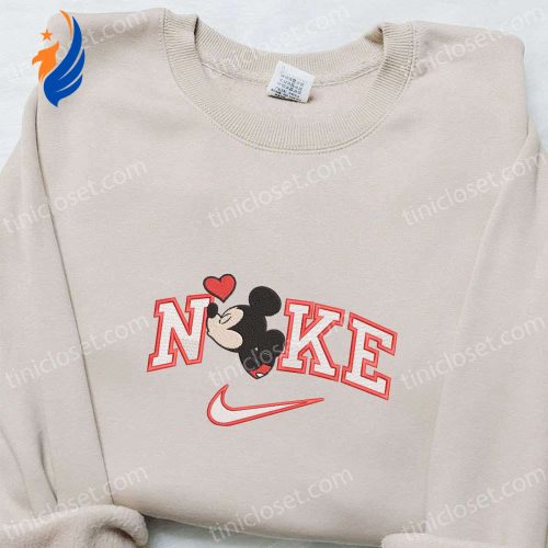 Nike x Mickey Kiss Heart Embroidered Shirt & Disney Characters Hoodie: Perfect Valentine’s Day Gift Ideas