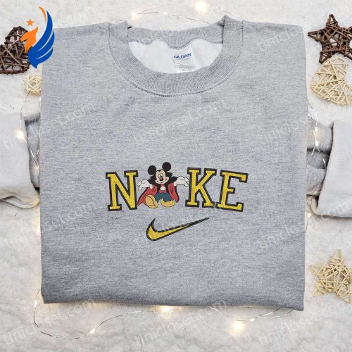 Nike x Mickey Magician Shirt Disney Halloween Hoodie & Inspired Sweatshirt Embroidered Collection Nike x Mickey Magician Shirt Disney Halloween Hoodie & Inspired Sweatshirt Embroidered Collection