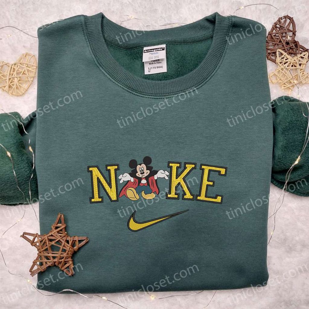 Nike x Mickey Magician Shirt Disney Halloween Hoodie & Inspired Sweatshirt Embroidered Collection Nike x Mickey Magician Shirt Disney Halloween Hoodie & Inspired Sweatshirt Embroidered Collection