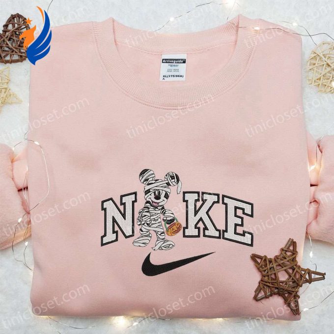 Nike x Mickey Mouse Mummy Embroidered Sweatshirt: Walt Disney Shirt Halloween Gift Ideas Nike x Mickey Mouse Mummy Embroidered Sweatshirt: Walt Disney Shirt Halloween Gift Ideas