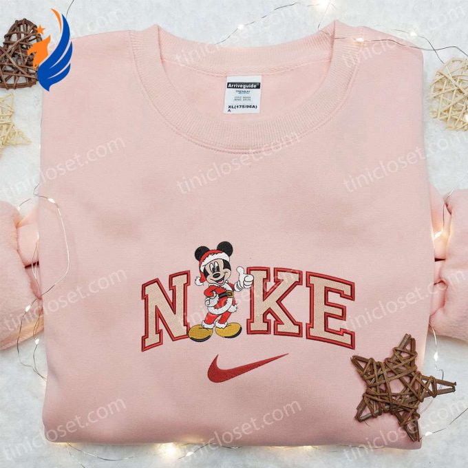 Nike x Mickey Mouse Santa Embroidered Sweatshirt: Disney Christmas Gift Idea Nike x Mickey Mouse Santa Embroidered Sweatshirt: Disney Christmas Gift Idea