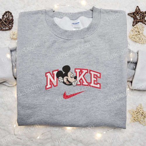 Shop Nike x Mickey Mouse Smile Embroidered Shirt & Disney Characters Hoodie – Perfect Gift Ideas