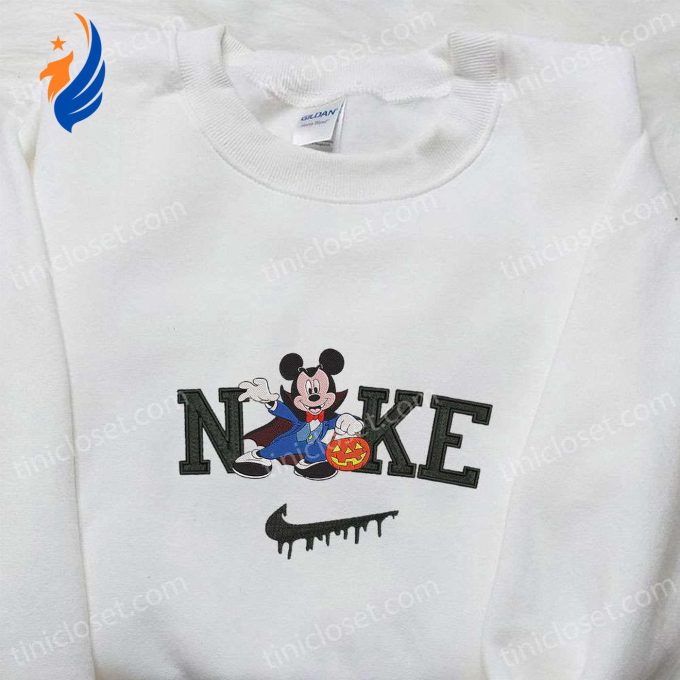Nike x Mickey Mouse Vampire Sweatshirt Disney Characters T-shirt Nike Inspired Hoodie: Embroidered Collection Nike x Mickey Mouse Vampire Sweatshirt Disney Characters T-shirt Nike Inspired Hoodie: Embroidered Collection