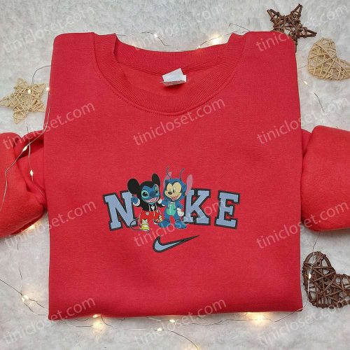 Nike x Mickey Stitch Changed Face Embroidered Shirt: Disney Halloween Inspired Design Nike x Mickey Stitch Changed Face Embroidered Shirt: Disney Halloween Inspired Design