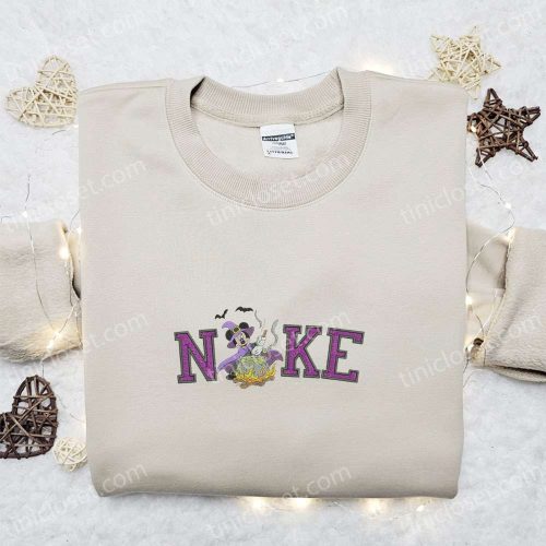 Nike x Mickey Witch Embroidered Shirt Disney Halloween Hoodie Inspired Sweatshirt Nike x Mickey Witch Embroidered Shirt Disney Halloween Hoodie Inspired Sweatshirt