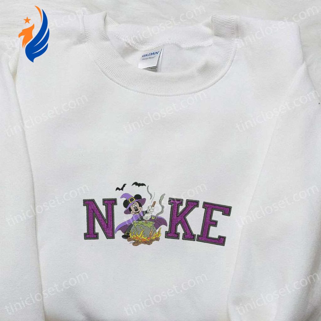 Nike x Mickey Witch Embroidered Shirt: Disney Halloween Hoodie & Sweatshirt Nike x Mickey Witch Embroidered Shirt: Disney Halloween Hoodie & Sweatshirt