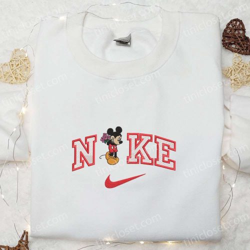 Nike x Mickey Embroidered Shirt & Disney Characters Hoodie: Best Valentine’s Day Gift Ideas with Flowers