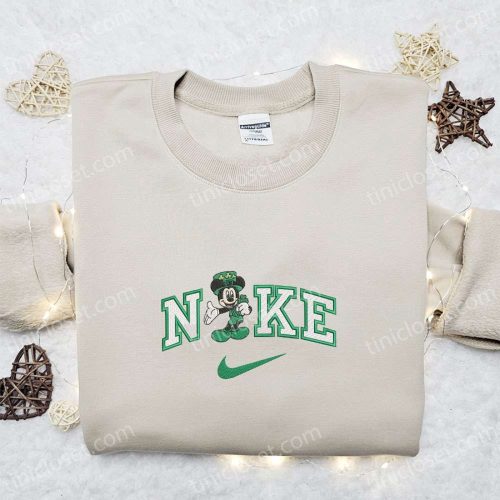 St Patrick s Day Nike x Patrick Balloon Mickey & Disney Characters Embroidered Shirt: Fun and Festive Apparel