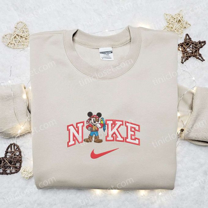 Nike x Pirate Cruise Mickey Embroidered Shirt – Disney Characters Inspired Design for Stylish Nike Shirt