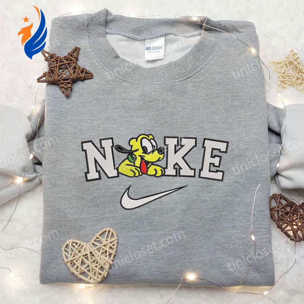 Disney Nike x Pluto & Mickey Mouse Embroidered Sweatshirt and Shirt – Unique Nike Inspired Apparel Disney Nike x Pluto & Mickey Mouse Embroidered Sweatshirt and Shirt – Unique Nike Inspired Apparel