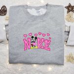 Nike x Retro Mickey Hearts Embroidered Sweatshirt: Disney Characters & Valentine Design