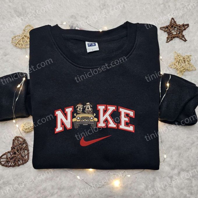 Custom Nike x Safari Mickey & Minnie Embroidered Shirt – Disney Characters T-shirt