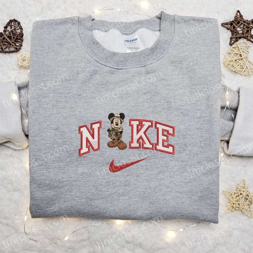 Nike x Safari Mickey Embroidered Sweatshirt: Disney Characters Inspired Shirt Nike x Safari Mickey Embroidered Sweatshirt: Disney Characters Inspired Shirt