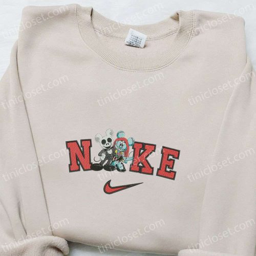 Disney Halloween Embroidered Shirt Collection: Nike x Sally Jack Skellington Mickey Head Nightmare Before Christmas Characters & Hoodie Disney Halloween Embroidered Shirt Collection: Nike x Sally Jack Skellington Mickey Head Nightmare Before Christmas Characters & Hoodie