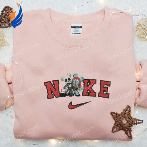 Disney Halloween Embroidered Shirt Collection: Nike x Sally Jack Skellington Mickey Head Nightmare Before Christmas Characters & Hoodie Disney Halloween Embroidered Shirt Collection: Nike x Sally Jack Skellington Mickey Head Nightmare Before Christmas Characters & Hoodie