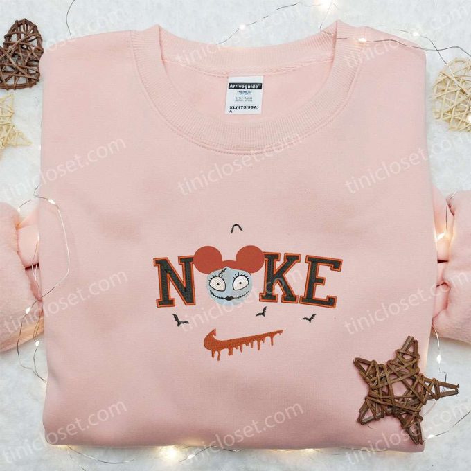 Nike x Sally Mickey Head Embroidered Shirt Nightmare Before Christmas Characters T-Shirt Nike Inspired Sweatshirt