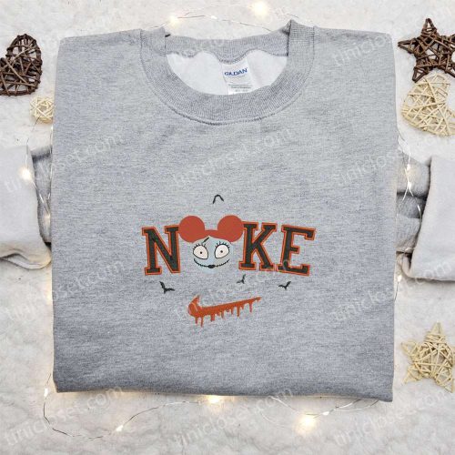 Nike x Sally Mickey Head Embroidered Shirt Nightmare Before Christmas Characters T-shirt Nike Inspired Sweatshirt