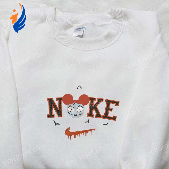 Nike x Sally Mickey Head Embroidered Shirt Nightmare Before Christmas Characters T-shirt Nike Inspired Sweatshirt