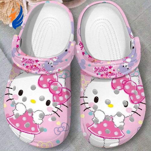 Non-slip And Lightweight Hello Kitty Pink Clogs