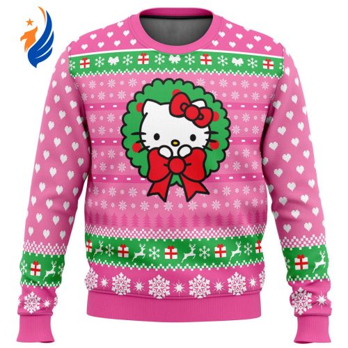 Nysekai "Cute Christmas Hello Kitty Ugly" Christmas Sweater - Gift for Men Women - Gift for Men Women