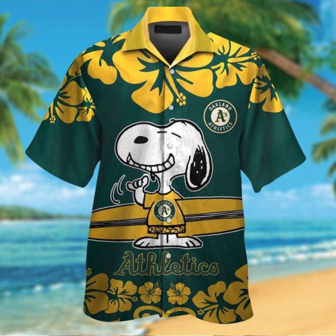 Oakland Athletics & Snoopy Hawaiian Shirt – Unique MLB Collaboration for Fans Limited Edition Aloha Apparel