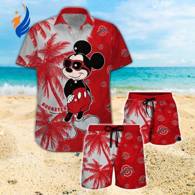 Cheer on Ohio State Buckeyes with Mickey Mouse Hawaiian Shirt #2 – Trendy Fan Gear for Game Day!