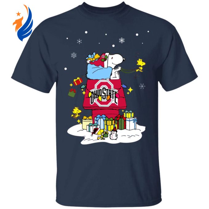 Get Festive with Ohio State Buckeyes Santa Snoopy Shirt – Merry Christmas Tee! Get Festive with Ohio State Buckeyes Santa Snoopy Shirt – Merry Christmas Tee!
