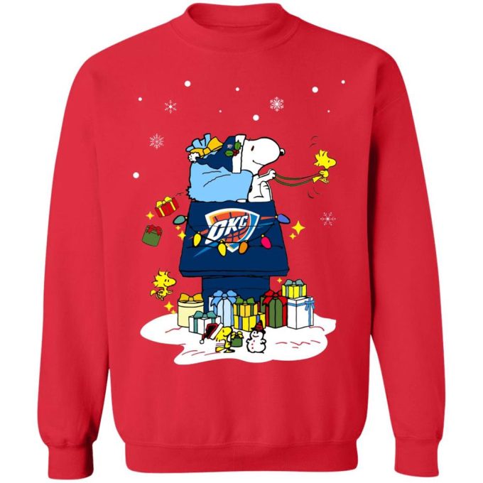 Get Festive with Oklahoma City Thunder Santa Snoopy Christmas Shirt – Spread Holiday Cheer! Get Festive with Oklahoma City Thunder Santa Snoopy Christmas Shirt – Spread Holiday Cheer!