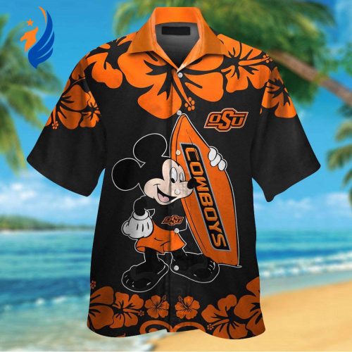 Shop the Trendiest Oklahoma State Cowboys & Mickey Mouse Hawaiian Shirt #3 for Fans! Perfect for Game Day or Vacations Limited Stock!