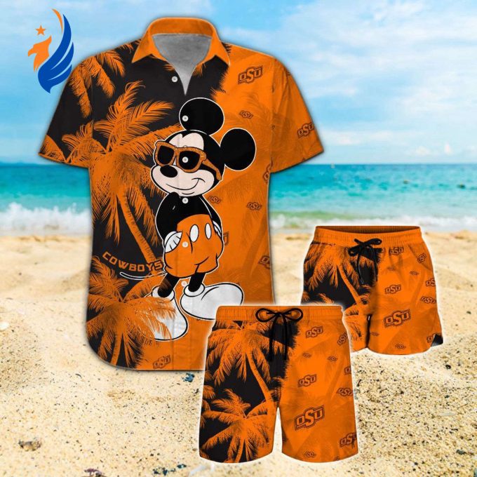 Show Your Team Spirit with a Unique Oklahoma State Cowboys & Mickey Mouse Hawaiian Shirt
