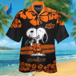 Stylish Oklahoma State Cowboys & Snoopy Hawaiian Shirt: Show Your Team Spirit with this Unique Apparel!