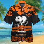 Stylish Oklahoma State Cowboys & Snoopy Hawaiian Shirt: Show Your Team Spirit with this Unique Apparel!