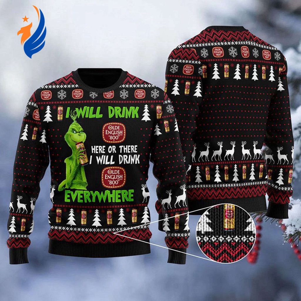 Get Festive with Olde English Grinch Ugly Sweater – Perfect for Christmas Parties! Get Festive with Olde English Grinch Ugly Sweater – Perfect for Christmas Parties!