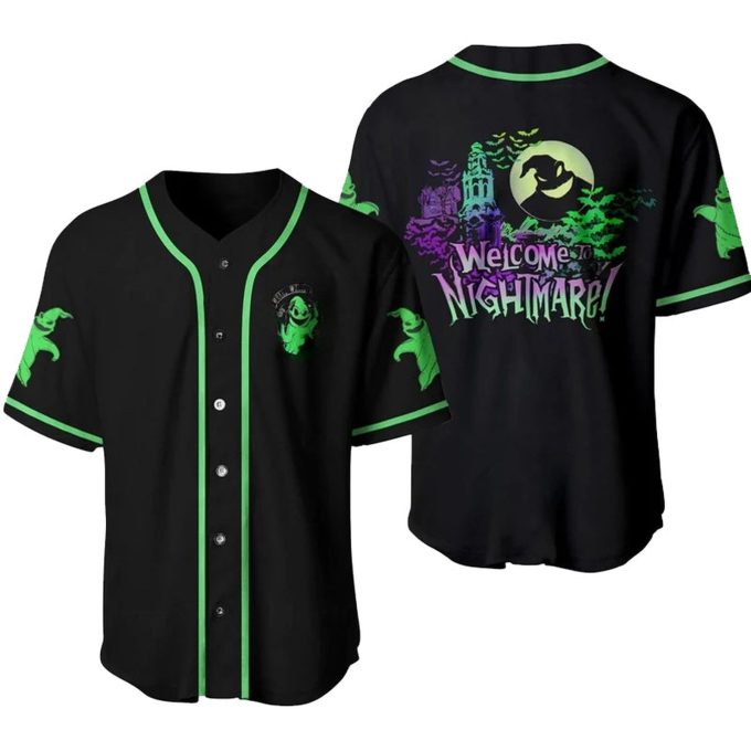 Get Spooky with the Oogie Boogie Welcome To Nightmare Baseball Jersey – Limited Edition Design