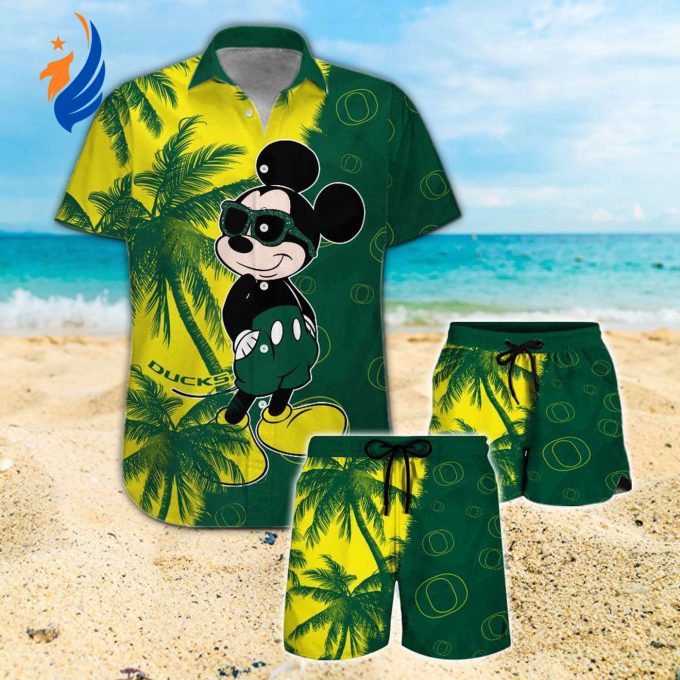 Stylish Oregon Ducks & Mickey Mouse Hawaiian Shirt #2 – Perfect Blend of Sports and Disney Magic