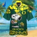 Oregon Ducks & Snoopy Hawaiian Shirt #3: Stylish Fan Apparel for Game-Day Fun!