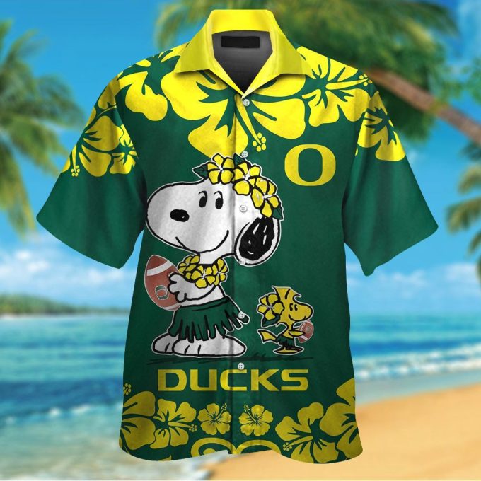 Oregon Ducks & Snoopy Hawaiian Shirt #3: Stylish Fan Apparel for Game-Day Fun!