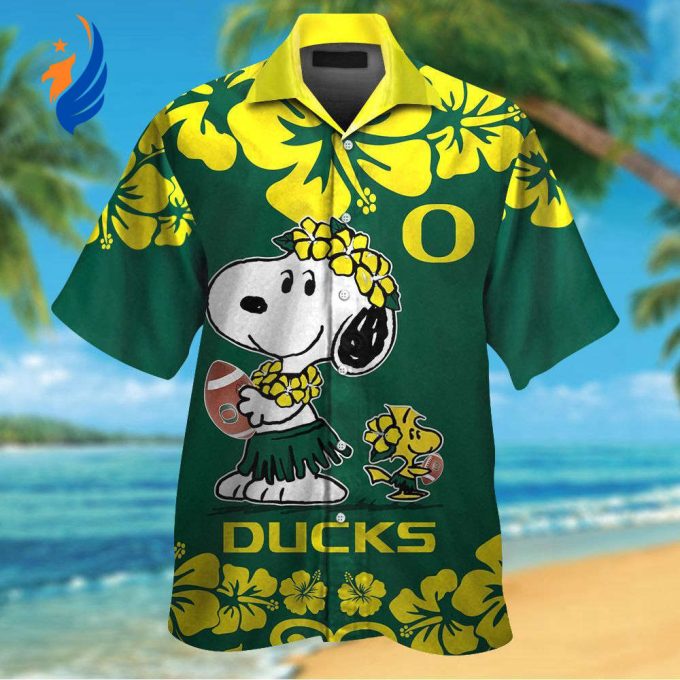 Oregon Ducks & Snoopy Hawaiian Shirt #3: Stylish Fan Apparel for Game-Day Fun!