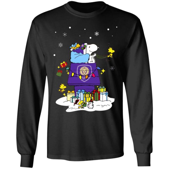 Orlando City SC Santa Snoopy Christmas Shirt: Spread Holiday Cheer with this Festive Apparel