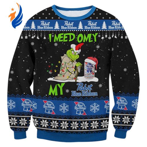 Get Festive with Pabst Blue Ribbon Grinches Need Ugly Sweater – Perfect Holiday Attire! - Gift for Men Women