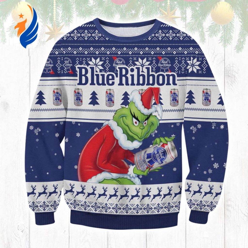 Pabst Blue Ribbon Grinch Ugly Sweater: Festive & Fun Holiday Apparel for PBR Lovers! – Gift for Men Women Pabst Blue Ribbon Grinch Ugly Sweater: Festive & Fun Holiday Apparel for PBR Lovers! – Gift for Men Women