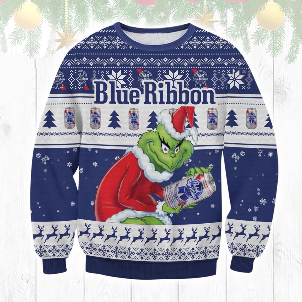 Pabst Blue Ribbon Grinch Ugly Sweater: Festive & Fun Holiday Apparel for PBR Lovers! – Gift for Men Women Pabst Blue Ribbon Grinch Ugly Sweater: Festive & Fun Holiday Apparel for PBR Lovers! – Gift for Men Women